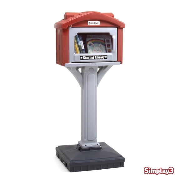 Simplay3 Indoor/Outdoor Little Sharing Library Box, No Dig Installation