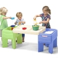 thumbnail interactive-video image 1 of Simplay3 In-and-Out Sensory Activity Toy Table, Periwinkle Blue/Lime Sherbert, 1 of 12
