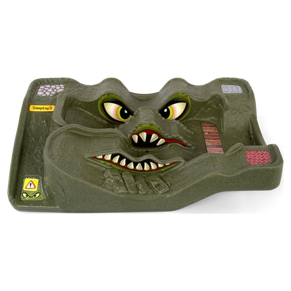 Simplay3 Monster City Extreme Wheels Portable Race Track with 2 Trucks, Dark Green