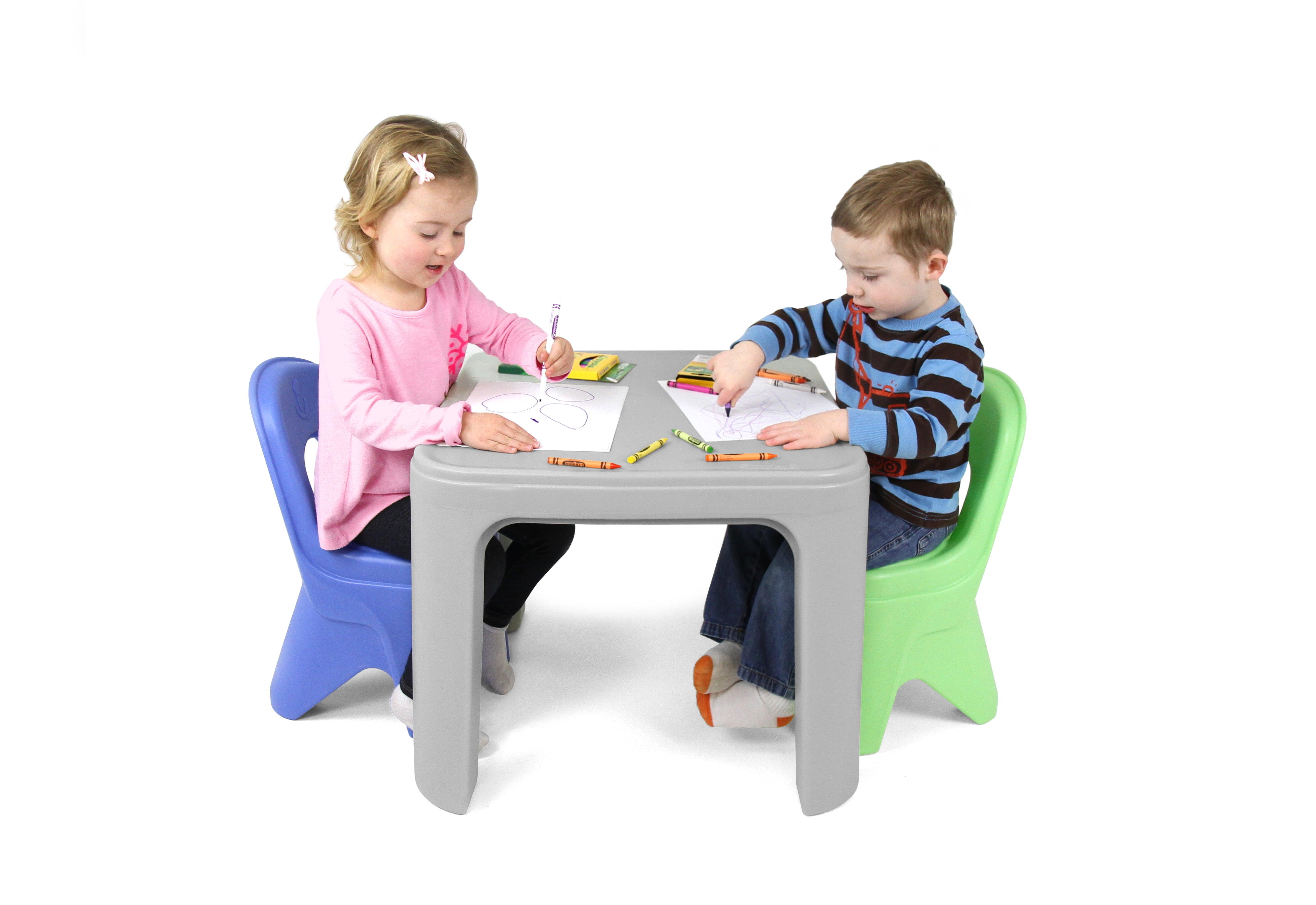 Simplay3 Durable Plastic Kids Play Table and Chair Set