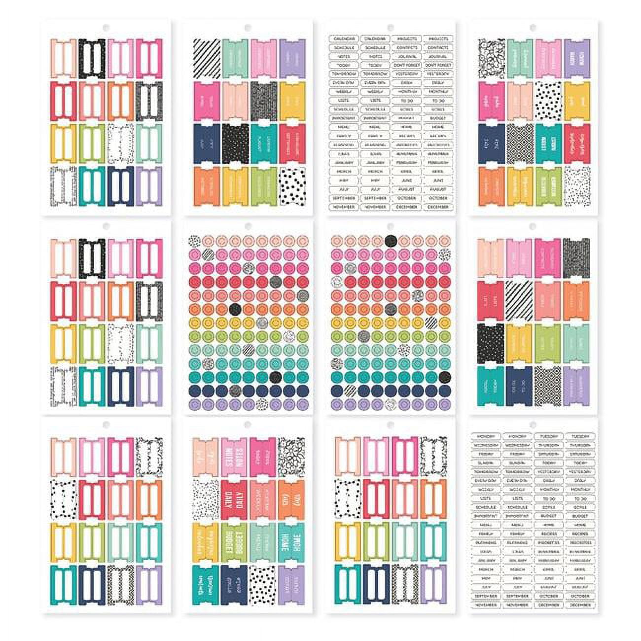 Simple 10184 Carpe Diem A5 Planner Sticker, Multicolor 