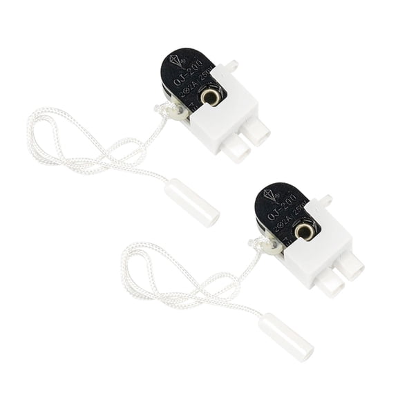 Simple 2pcs Pull Cord Switches Multifunctional Plastic Pull Chain Switches set