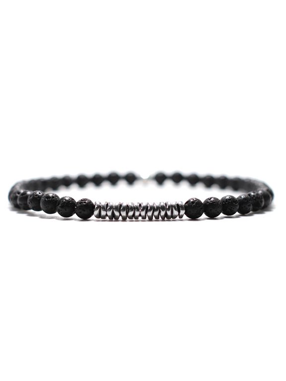 Simple 4mm Natural Stone Bracelet Men Apparel Accessories Hematite Howlite Tiger Eyes Beaded Braslet Homme Cycling Cool Pulseira
