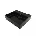 thumbnail image 1 of Simple 60.50A.00 BG Wall Mount/Vessel Bathroom Sink Without Faucet Hole in Glossy Black, 1 of 1
