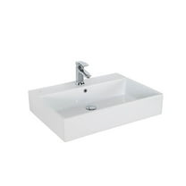 Simple 70.50A.01 Wall Mount/Vessel Bathroom Sink in Ceramic White with One Faucet Hole