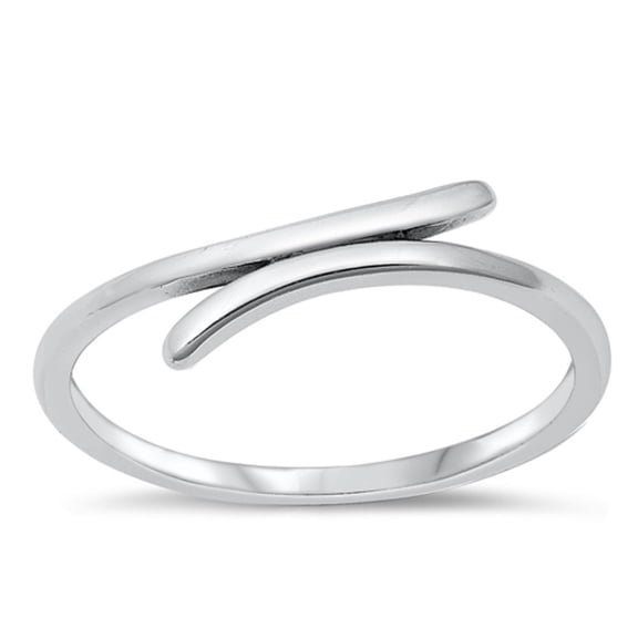 Simple Abstract Wholesale Ring .925 Sterling Silver Band Jewelry Female Male Unisex Size 10