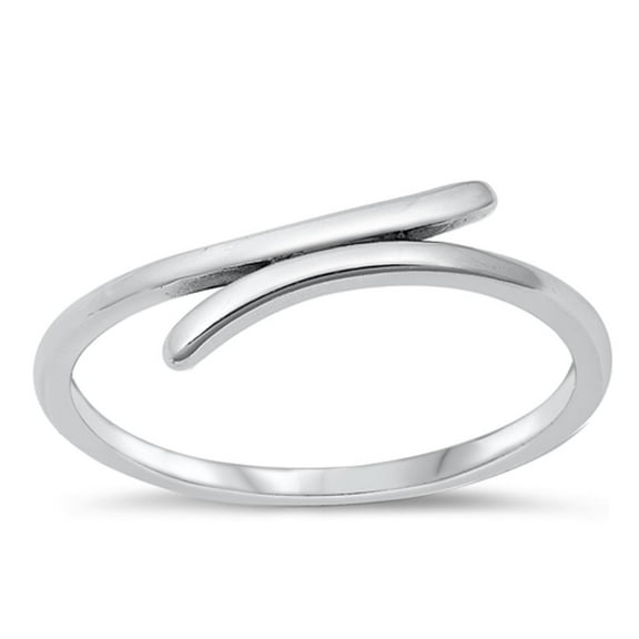 Simple Abstract Wholesale Ring .925 Sterling Silver Band Jewelry Female Male Unisex Size 3