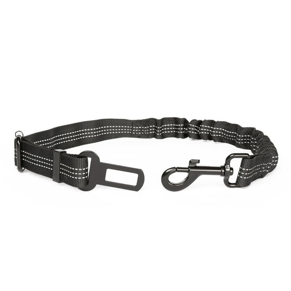 Simple Adjustable Pet Seat Belt, Black, Material - Nylon, Harness Type - Direct to Seatbelt Swivel Tether.