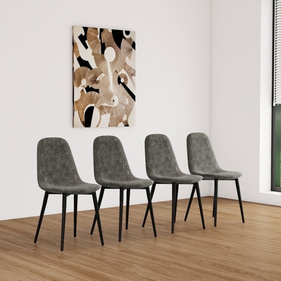 Simple Aesthetic Appeal - 4 Modern Accent Dining Chairs for Kitchen