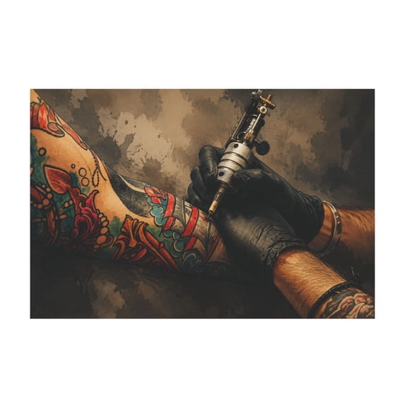 Simple Aesthetic Tattoo Studio Canvas Wall Art for Bedroom Bathroom Dormitory Home Decoration 12*18in