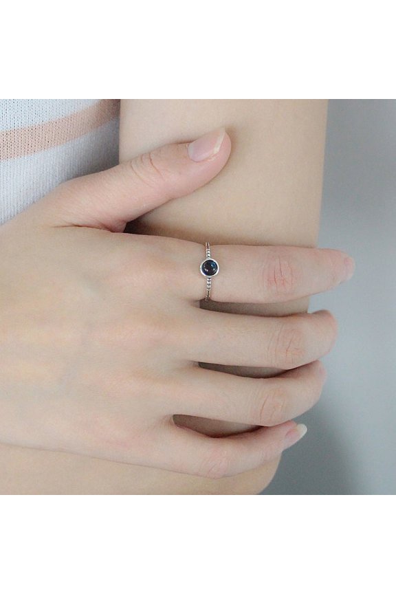 Simple And Compact Temperament Thai Silver Retro Female Ring Jewelry