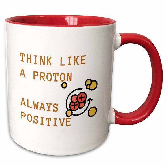 3drose, Simple and Creative Positive Quotes, 11oz Two-tone Red Mug