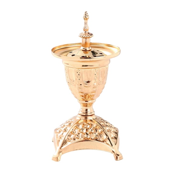 Simple And Hollow Design Censer Holder with Lid for Tea House Yoga - Option1 Style 3