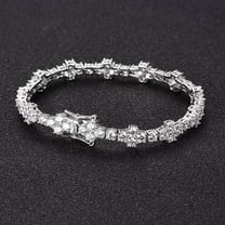 Simple And Light Luxury Temperament 3mm Moissanite Cross Bracelet Women's Sterling Silver