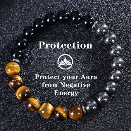 Simple And Versatile Natural Tigereye Magnet Bracelet
