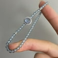 thumbnail image 1 of Simple Aquamarine Beaded Pearl Bracelet, 1 of 2