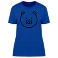 thumbnail image 1 of Simple Art Bear Face T-Shirt Women -Image by Shutterstock, Female Large, 1 of 2