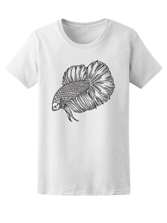 Simple Art Fighting Fish T-Shirt Men -Image by Shutterstock, Male Large