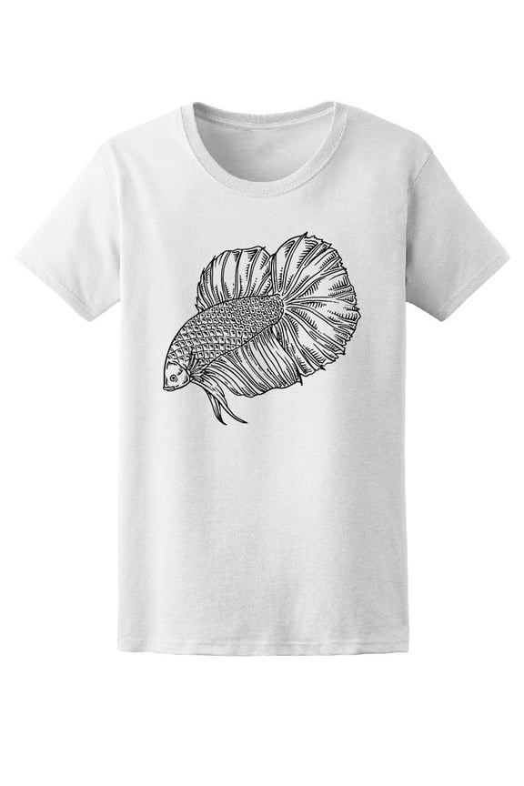 Simple Art Fighting Fish T-Shirt Men -Image by Shutterstock, Male x-Large