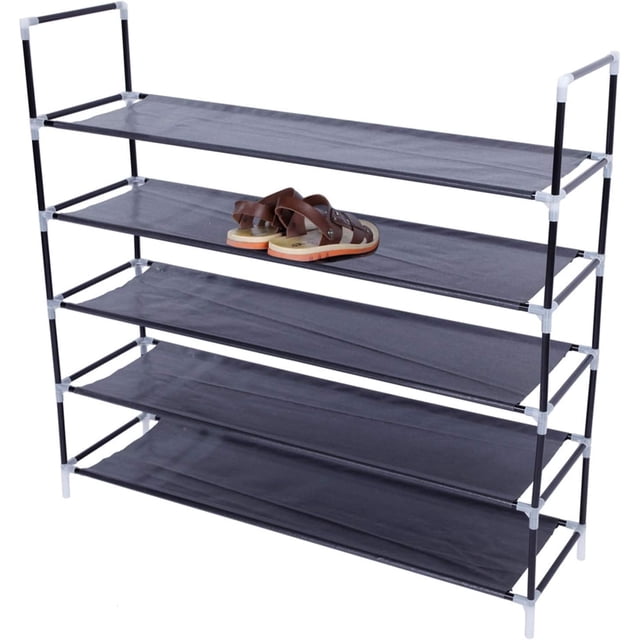 Simple Assembly 5 Tiers Non-woven Fabric Shoe Rack with Handle,Simple ...