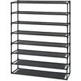 thumbnail image 1 of Simple Assembly 8 Tier Shoe Rack Detachable Non-Woven Waterproof Fabric Shoe Organizer Tower Space Saver Stackable Storage Shelf (Black), 1 of 2