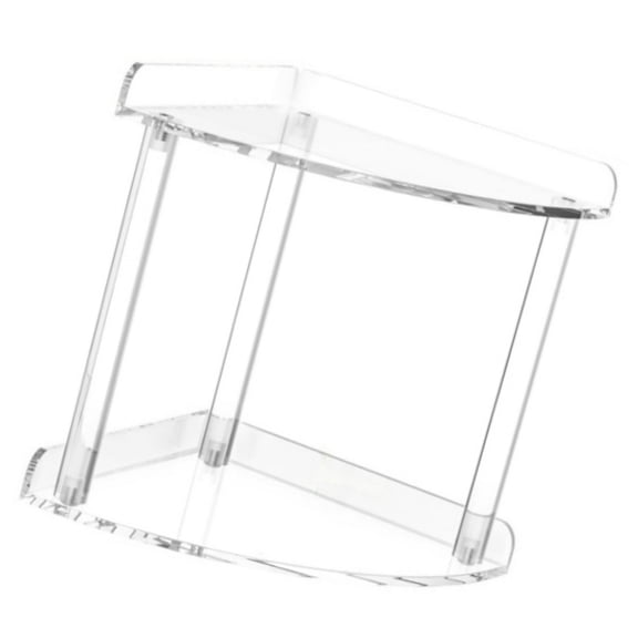 Simple Assembly Acrylic Corner Shelf Two Layers for Organization in Space