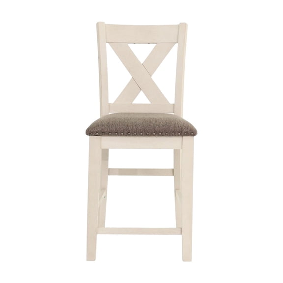Simple Assembly Dining Chairs / Counter Height / Cushion Seat Set of 2