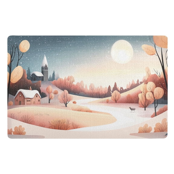 Simple Autumn Scenery Floor Door Mat Outdoor Indoor for Home Entrance Welcome Mats 32"x20"