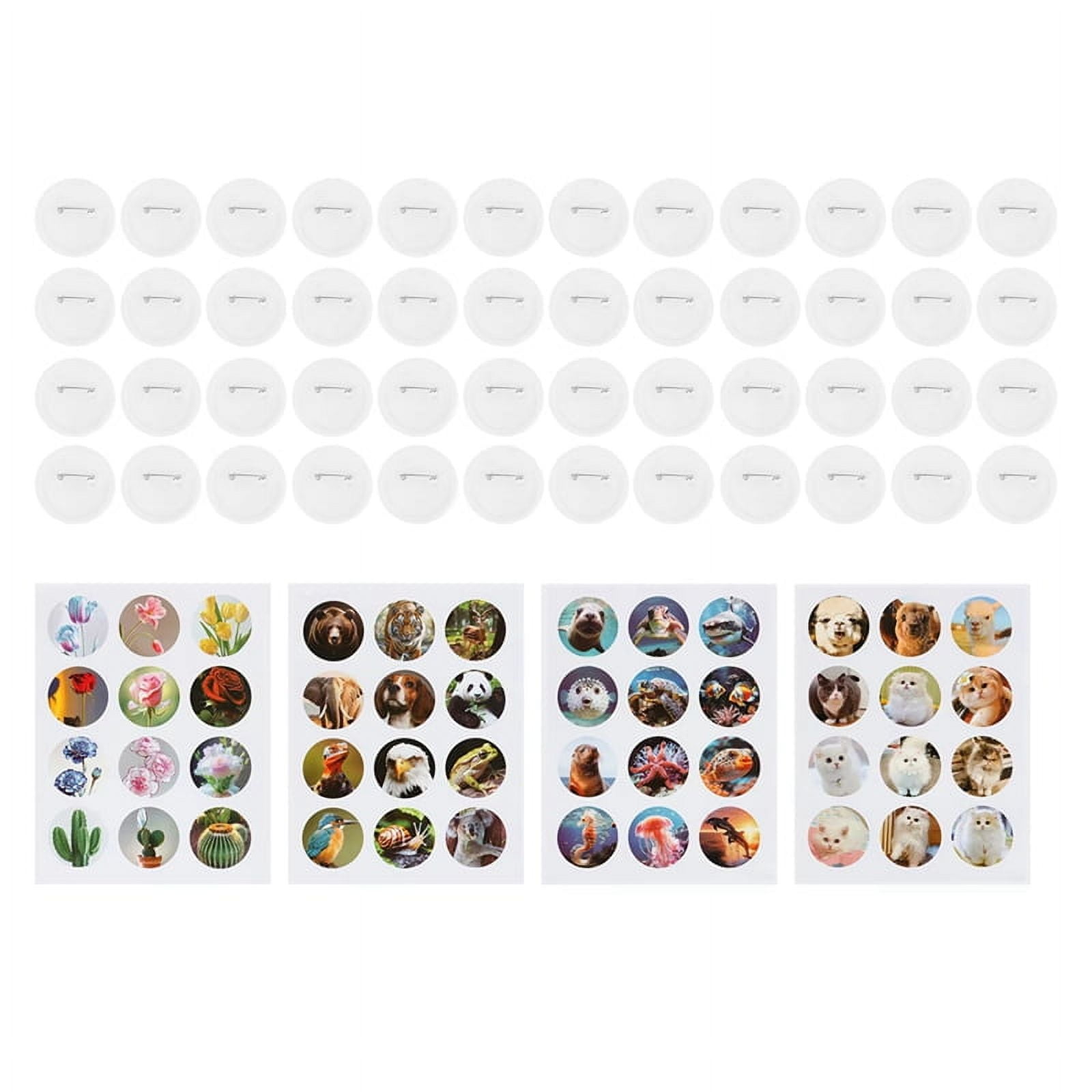 Simple Badges Button Maker Machine Part , DIY Pin Badge 48Pcs Parts ...