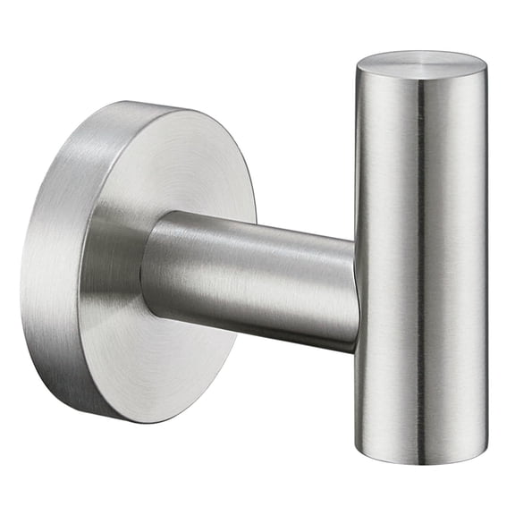 Simple Bathroom Towel Hook 2 PCS, SUS304 Stainless Steel Bath Robe Holder, Modern Hand Towel Hanger Wall Mounted, Brushed Nickel