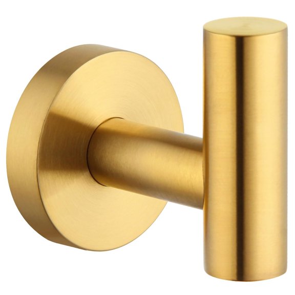 Simple Bathroom Towel Hook 2 PCS, SUS304 Stainless Steel Bath Robe Holder, Modern Hand Towel Hanger Wall Mounted, Brushed Nickel