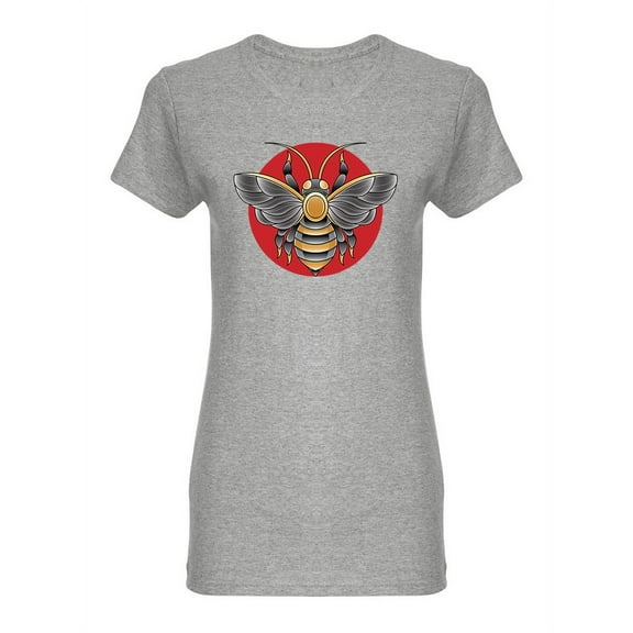 Simple Bee Tattoo Shaped T-Shirt Women -Image by Shutterstock, Female Small