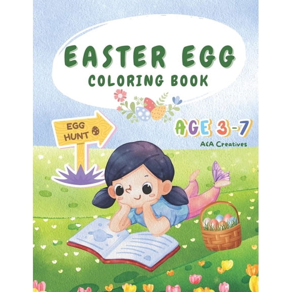 Simple & Big Easter Egg Coloring Book for Kids Ages 3-7: 36 Easy and Fun Coloring for Toddlers, Preschool and Kindergart, (Paperback)