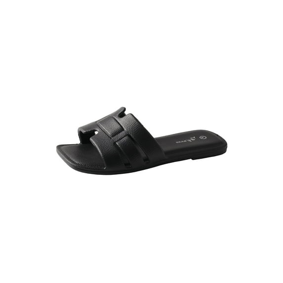 TMA EYES Women's Summer Thin-soled Slippers - Anti-Slip Quick-Dry Square Head Slides Lightweight and Breathable