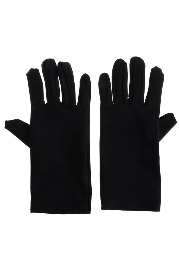 Simple Black Gloves Wrist Length Gloves Jewelry Inspection Gloves for Protection