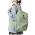 thumbnail image 1 of Simple Black Laptop Backpack For Women 15.6 Inch,Waterproof College Backpack For Men,Lightweight Casual Daypack Small Travel Backpack,Carry On Bag for Office/Teacher/Work, 1 of 6