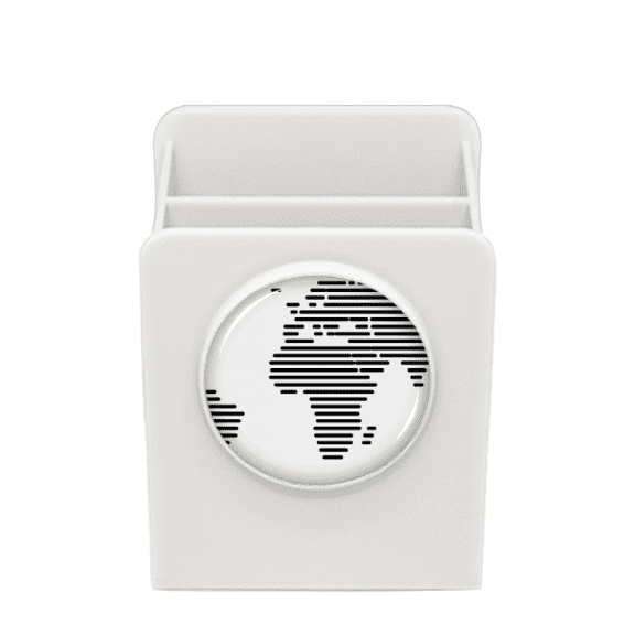 Simple Black Line World Map Pattern Desk Pencil Holder Cup Pen Organizer