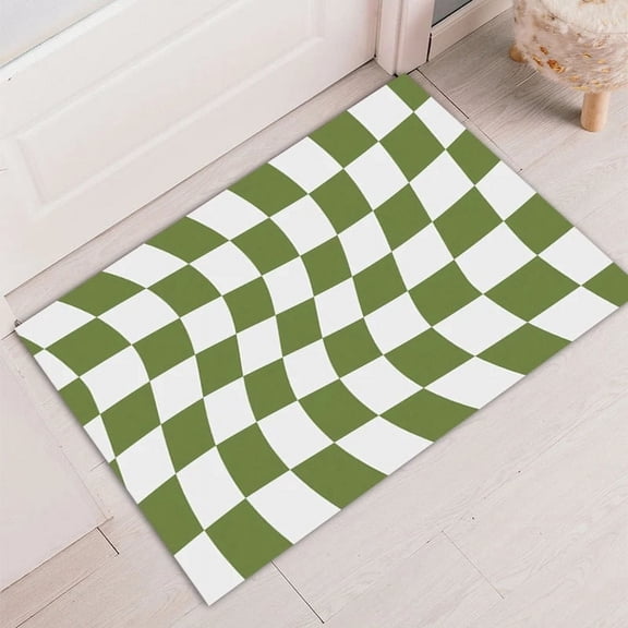Simple Black White Checkerboard Carpet for Living Room Anti-slip Bedroom Bedside Sofa Area Rug Large Size Indoor Floor Mat