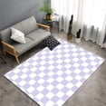 thumbnail image 1 of Simple Black White Checkerboard Carpet for Living Room Anti-slip Bedroom Bedside Sofa Area Rug Large Size Indoor Floor Mat, 1 of 6