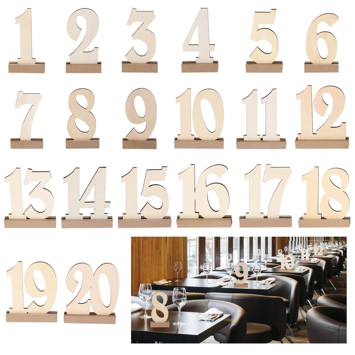 Simple Blank Wedding Table Number Ideas Cards Numbers for Reception