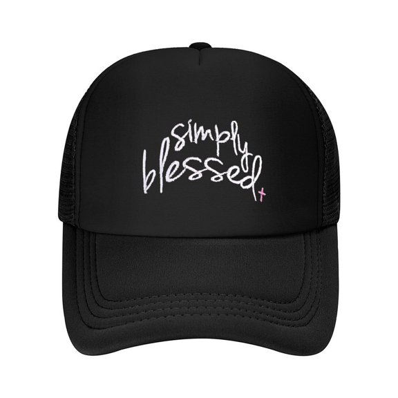 Simple Blessed Print Summer Mesh Baseball Cap for Men,Made In USA,Adjustable Breathable Caps Women Men's Hat Casual Trucker Hat