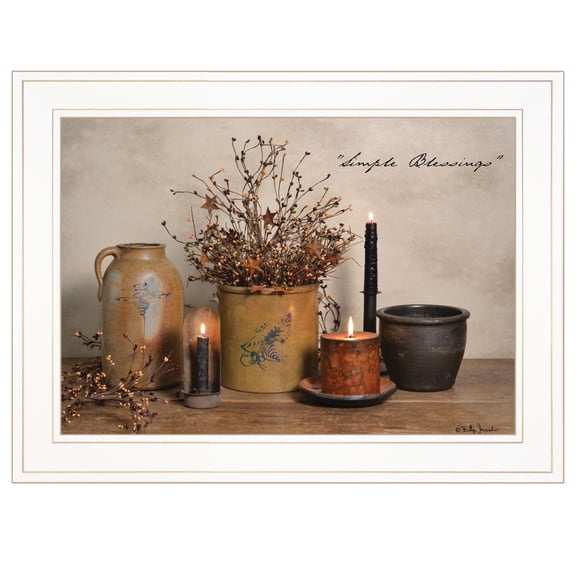 TrendyDecor4U Simple Blessings By Billy Jacobs Framed Print BJ1018A-226G