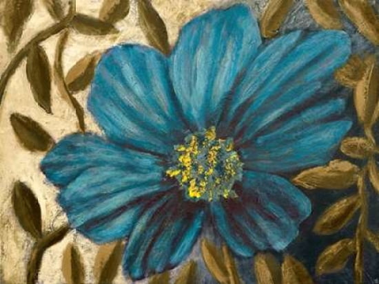 Simple Blue Garden I Canvas Art - Walt Johnson (22 x 28)
