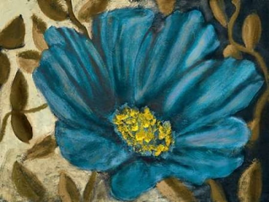 Simple Blue Garden II Canvas Art - Walt Johnson (18 x 24)