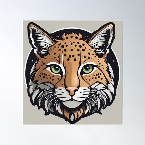 Simple Bobcat Poster Wall Art, Modern Wall Decor For Living Room Bedroom, 8x12 UNFRAMED