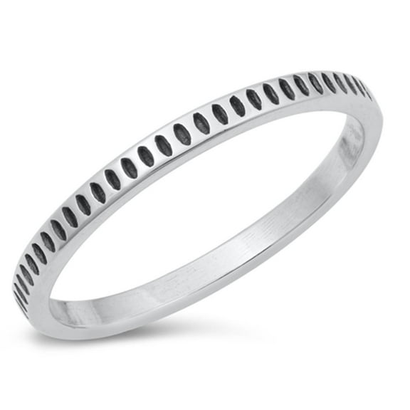 Simple Boho Stacking Ring .925 Sterling Silver Band Jewelry Female Male Unisex Size 10