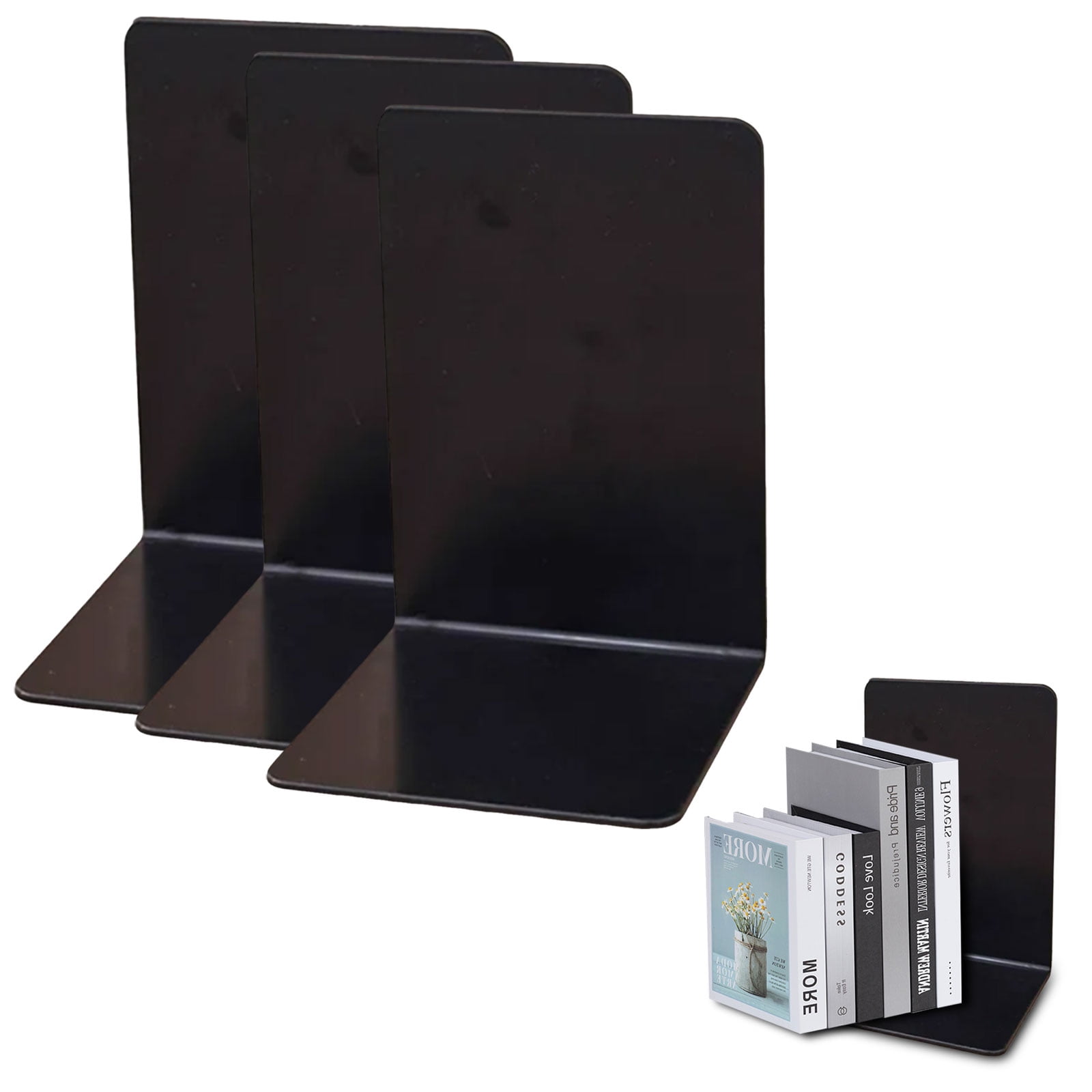 Simple Bookstand L-Shaped Desktop Storage Fixed Books Desk Bookshelf ...