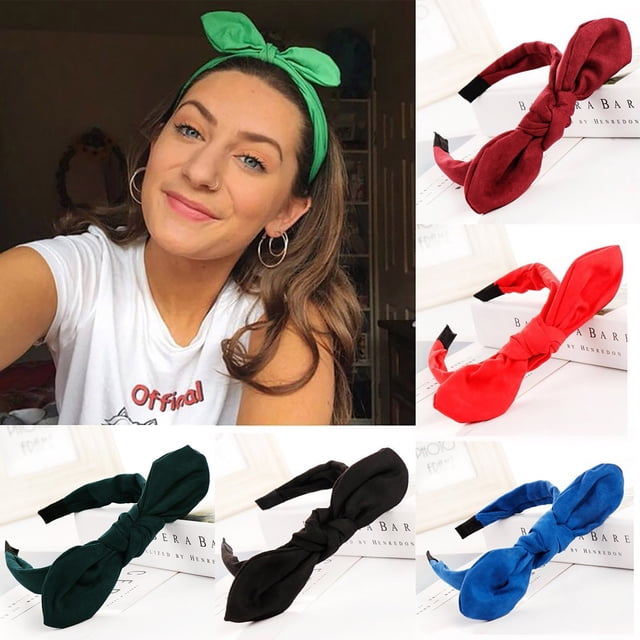 Simple Bow Knot Headband for Women Suede Style Hair Hoop Sweet Fashion Accessory