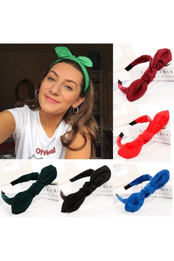 Simple Bow Knot Headband for Women Suede Style Hair Hoop Sweet Fashion Accessory