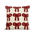 thumbnail image 1 of Simple Bow Printted Pillow Cover,17.7x17.7 inch Decorative Soft Fabric Cases with 2D Paettern, Festive Home Throw Pillows, 1 of 7